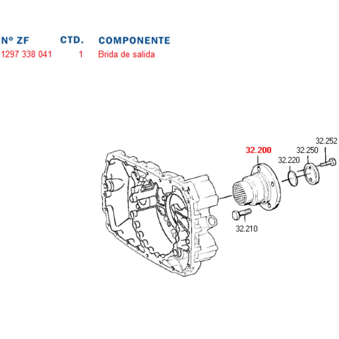 BRIDA SALIDA DE CAJA (16S-1650)